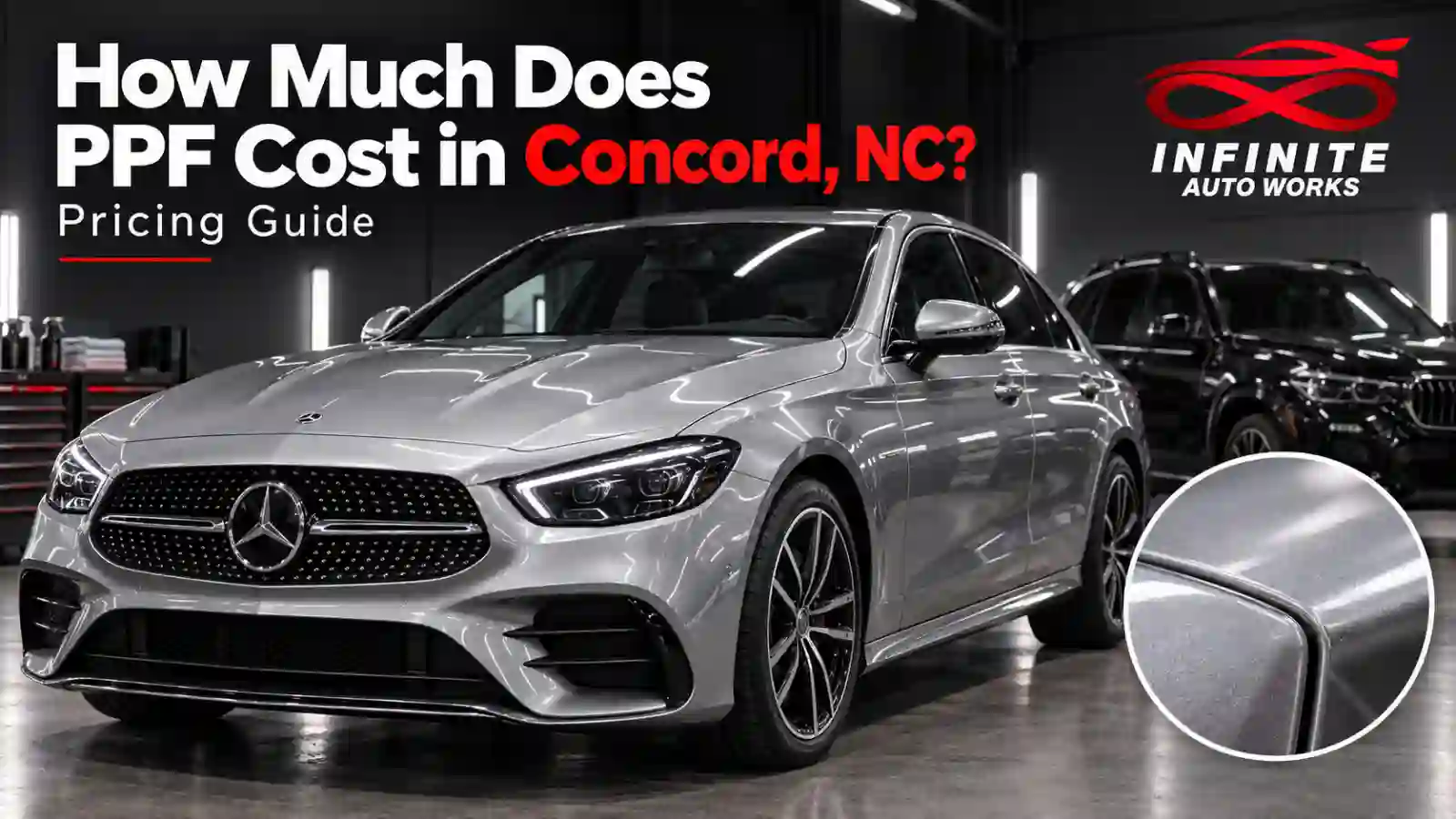 PPF cost guide for car paint protection in Concord, NC at Infinite Auto Works